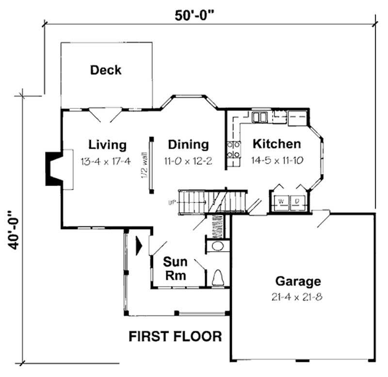 Floor Plan First Story of Country Plan #131-1026