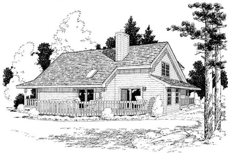 Home Plan Rear Elevation of this 3-Bedroom,1907 Sq Ft Plan -131-1037