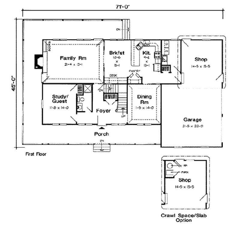 Main Level of Country Plan #131-1057