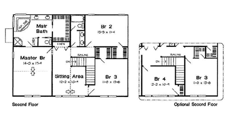 Upper Level of Country Plan #131-1057