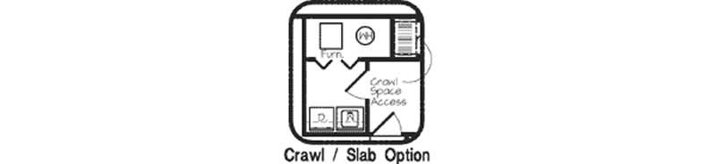 Floor Plan First Story of Small House Plans #131-1060