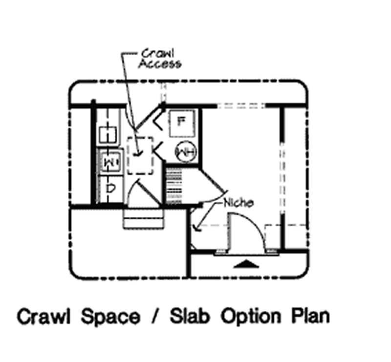 Floor Plan First Story of Cape Cod Plan #131-1070
