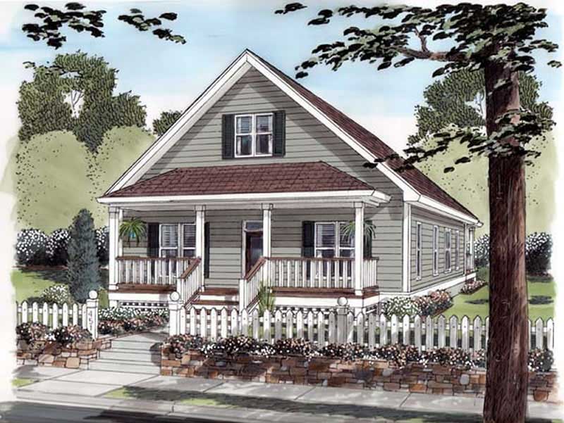 Home Plan Front Elevation of this 3-Bedroom,1428 Sq Ft Plan -131-1074