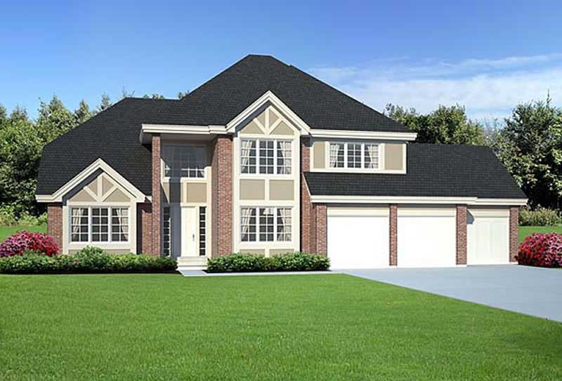 Home Plan Front Elevation of this 3-Bedroom,2674 Sq Ft Plan -131-1082