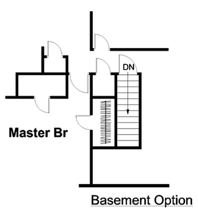 Floor Plan Basement of Country Plan #131-1083