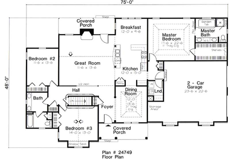 Floor Plan First Story of Country Plan #131-1086