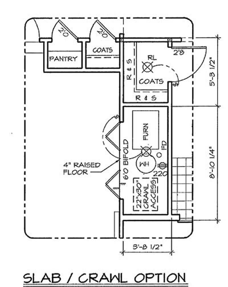 Floor Plan First Story of Country Plan #131-1089