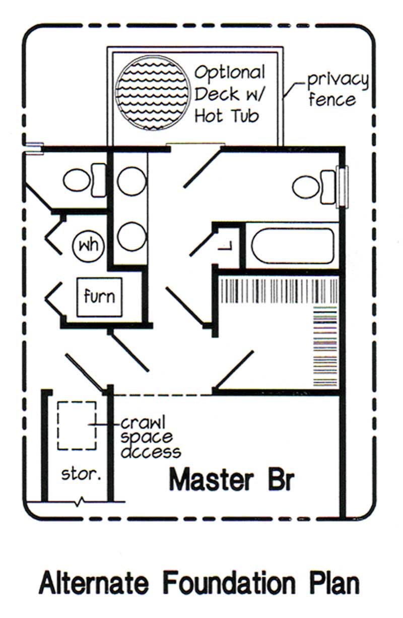 Floor Plan First Story of Cape Cod Plan #131-1096