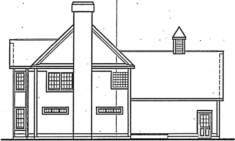 Home Plan Rear Elevation of this 3-Bedroom,2240 Sq Ft Plan -131-1105