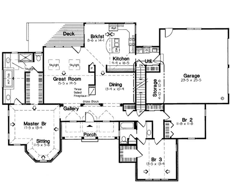 Floor Plan First Story of Cape Cod Plan #131-1106