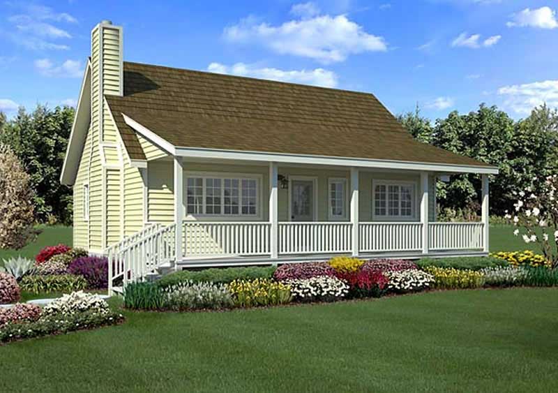 Front View of this 3-Bedroom, 1328 Sq Ft Plan - 131-1110