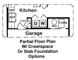 Floor Plan First Story of Small House Plans #131-1114