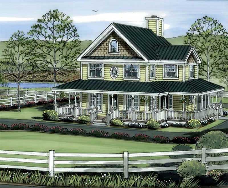 Front View of this 4-Bedroom, 1982 Sq Ft Plan - 131-1120