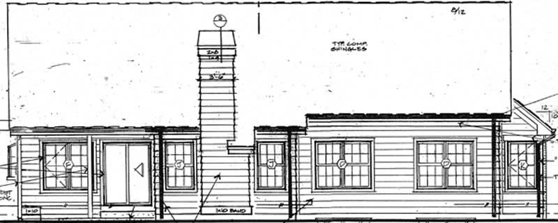 Home Plan Rear Elevation of this 4-Bedroom,2672 Sq Ft Plan -131-1130