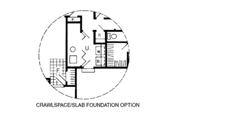 Floor Plan First Story of Ranch Plan #131-1146