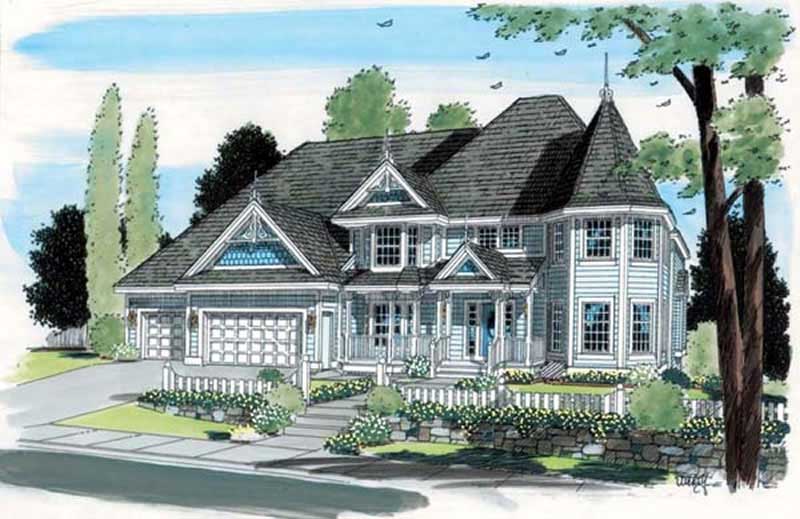Victorian style house (ThePlanCollection: Plan #131-1155)