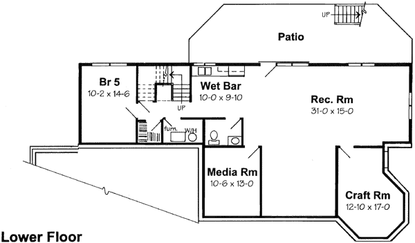 Basement of Victorian Plan #131-1155