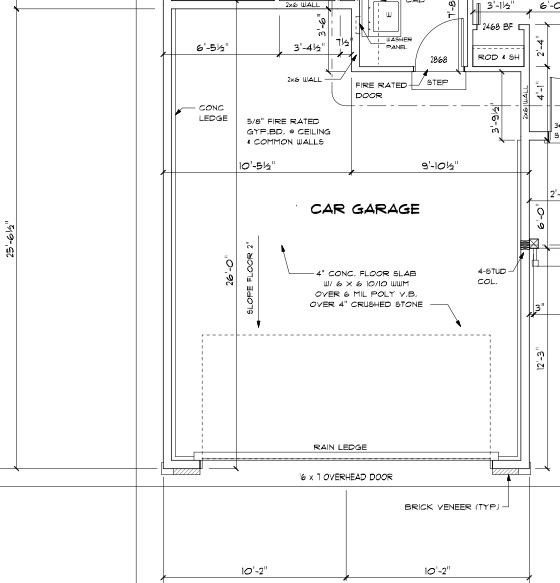 Garage of this 3-Bedroom, 1837 Sq Ft Plan - 131-1165