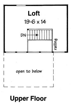 Floor Plan Second Story of Contemporary Plan #131-1169