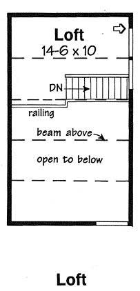 Floor Plan Second Story of Contemporary Plan #131-1173