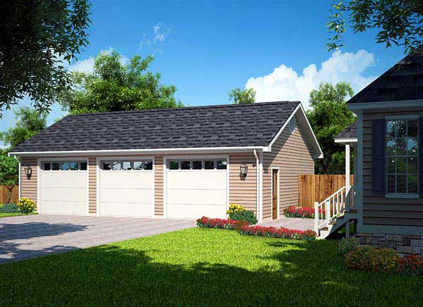 Garage of this 0-Bedroom, 1014 Sq Ft Plan - 131-1175