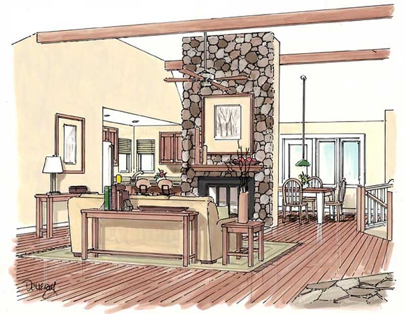 Living Room of this 3-Bedroom, 1741 Sq Ft Plan - 131-1179