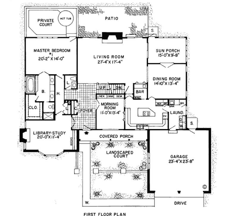 Main Level of Country Plan #131-1193