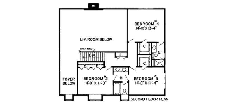 Upper Level of Country Plan #131-1193