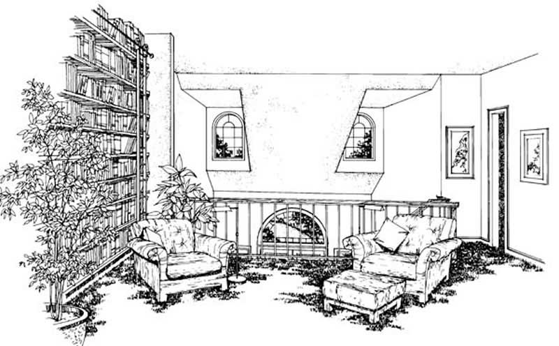 Sitting Room of this 5-Bedroom, 3935 Sq Ft Plan - 131-1196