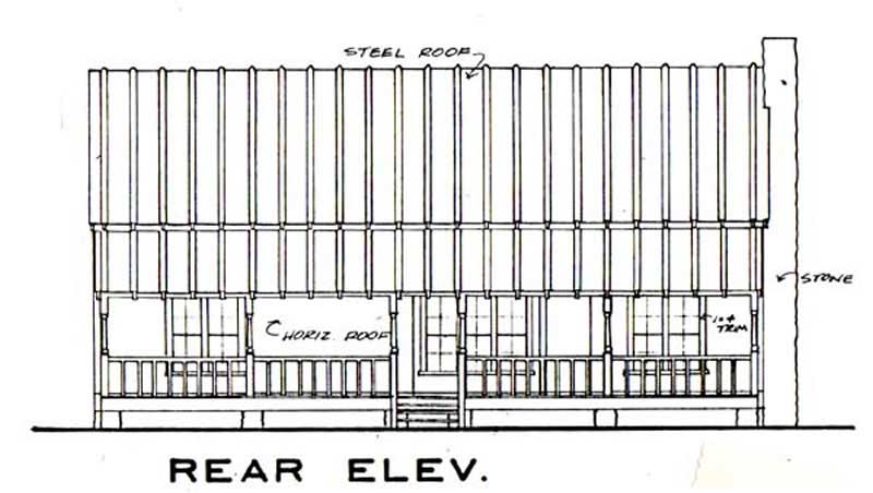 Home Plan Rear Elevation of this 2-Bedroom,1652 Sq Ft Plan -131-1201