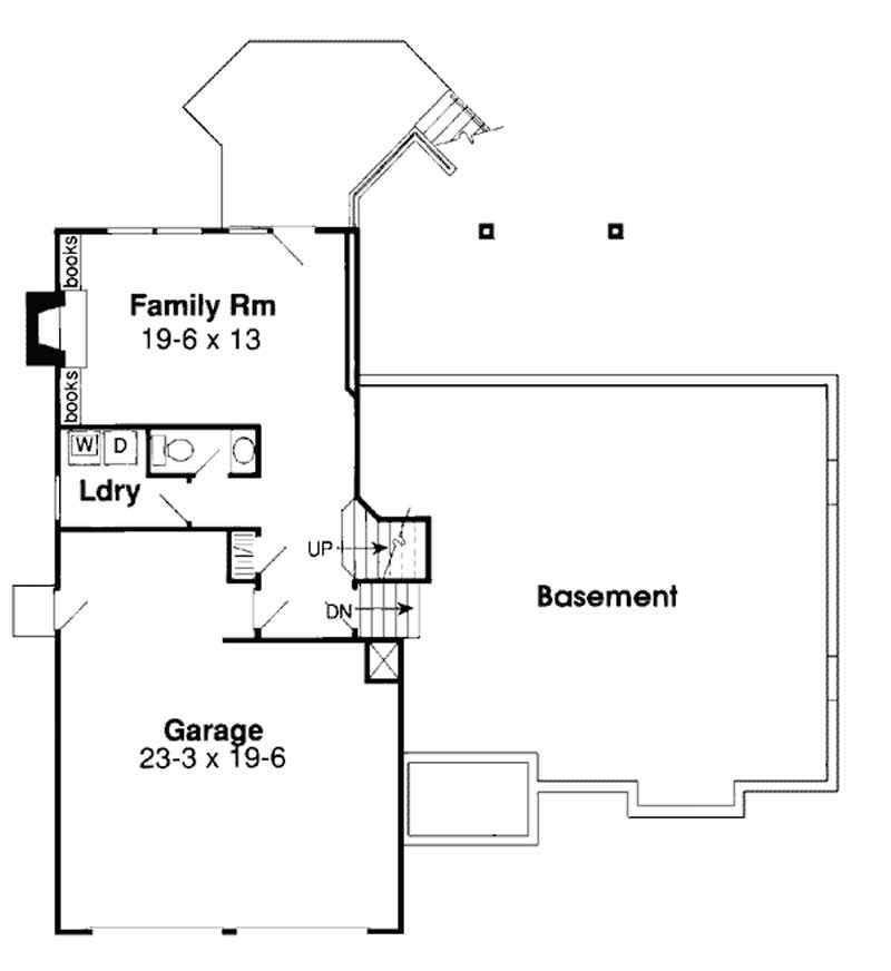 Floor Plan Basement of Contemporary Plan #131-1206