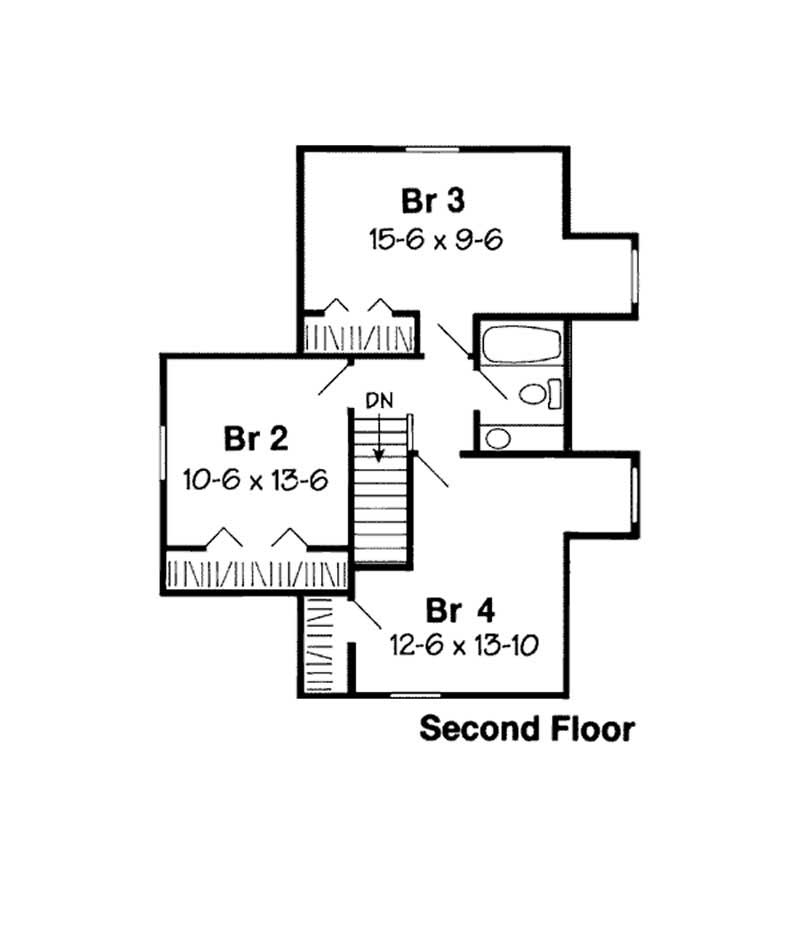 Floor Plan First Story of Ranch Plan #131-1208