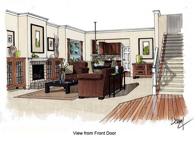 Living Room of this 3-Bedroom, 1451 Sq Ft Plan - 131-1220