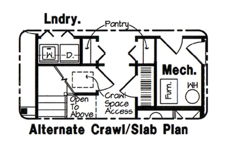 Floor Plan First Story of Colonial Plan #131-1223