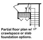 Floor Plan Basement of Coastal Plan #131-1226