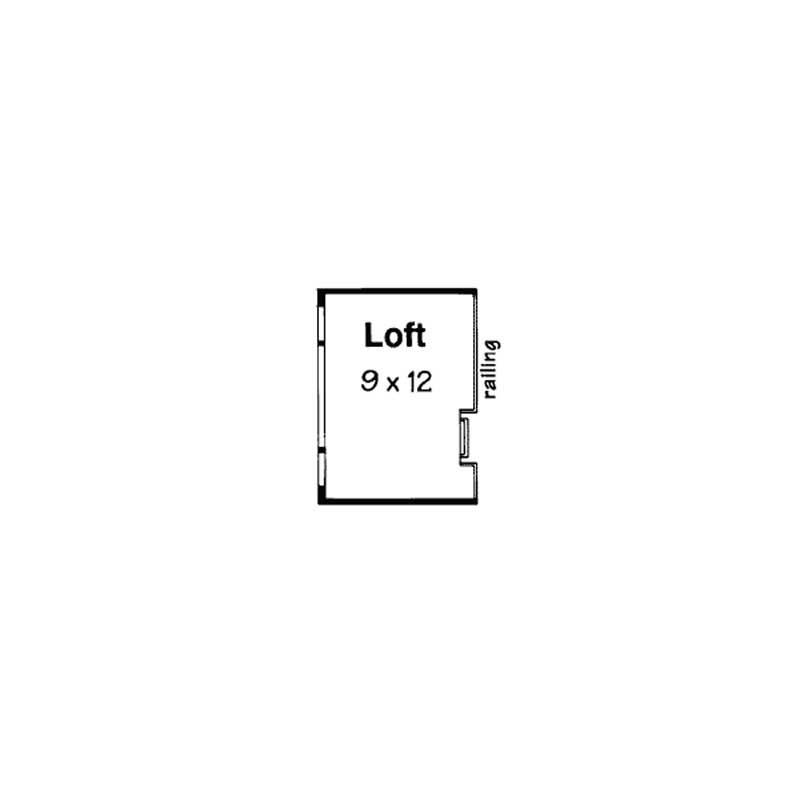 Floor Plan Second Story of Log Cabin Plan #131-1242