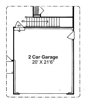 Floor Plan Garage of Country Plan #131-1244