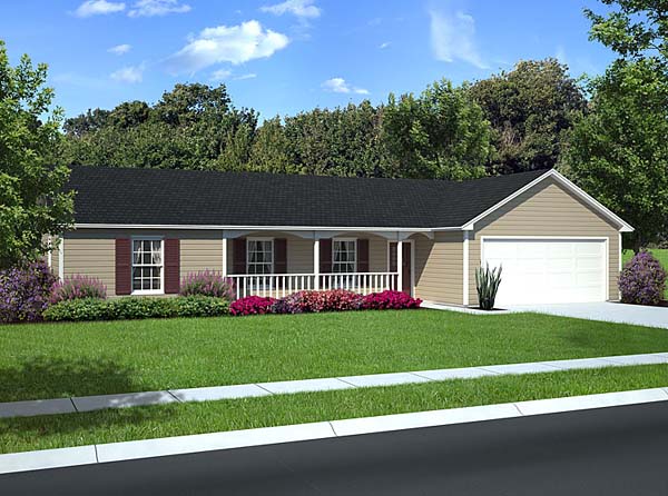 Front elevation of Country home (ThePlanCollection: House Plan #131-1244)