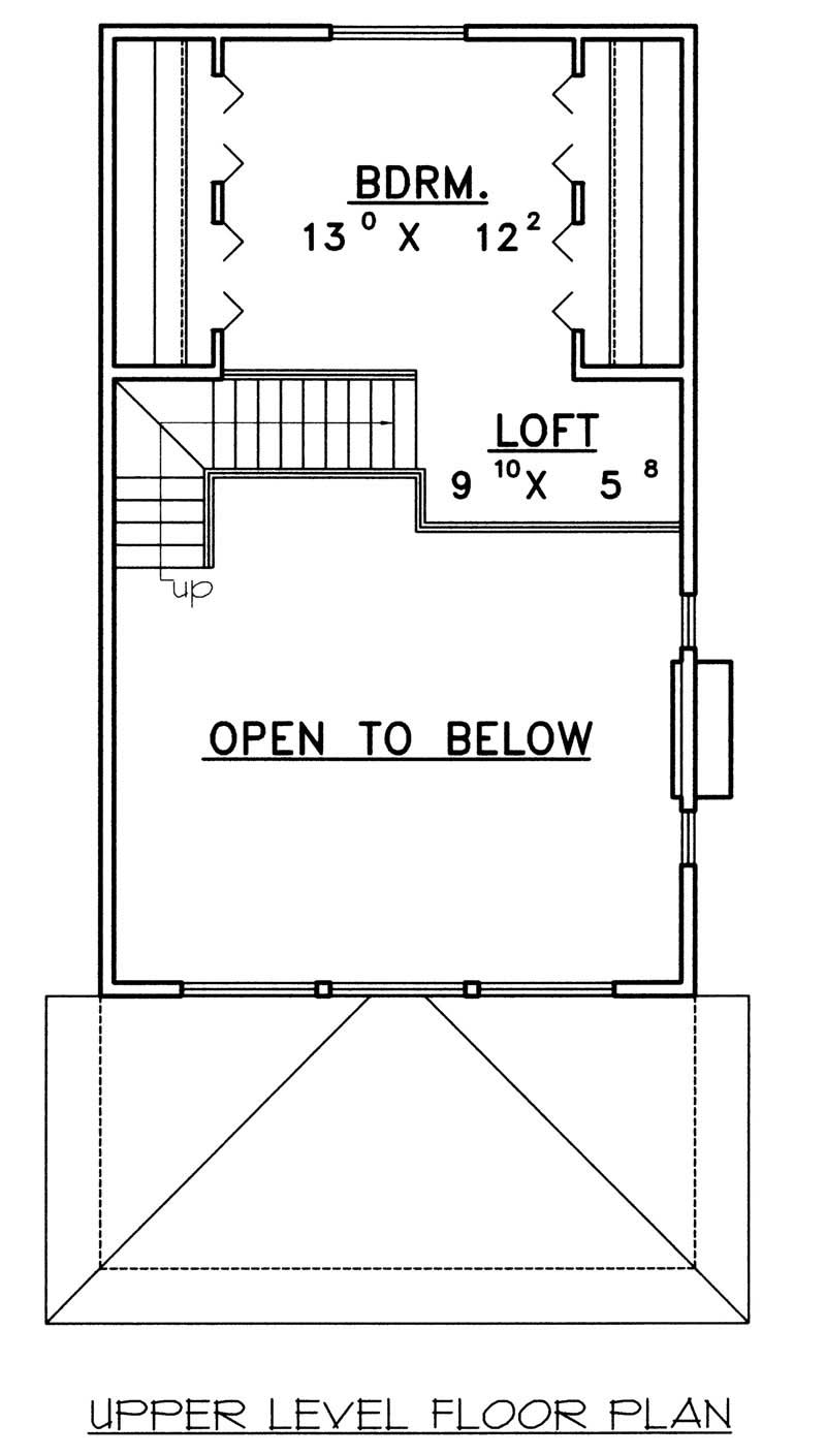 Floor Plan Second Story of Plan #132-1105
