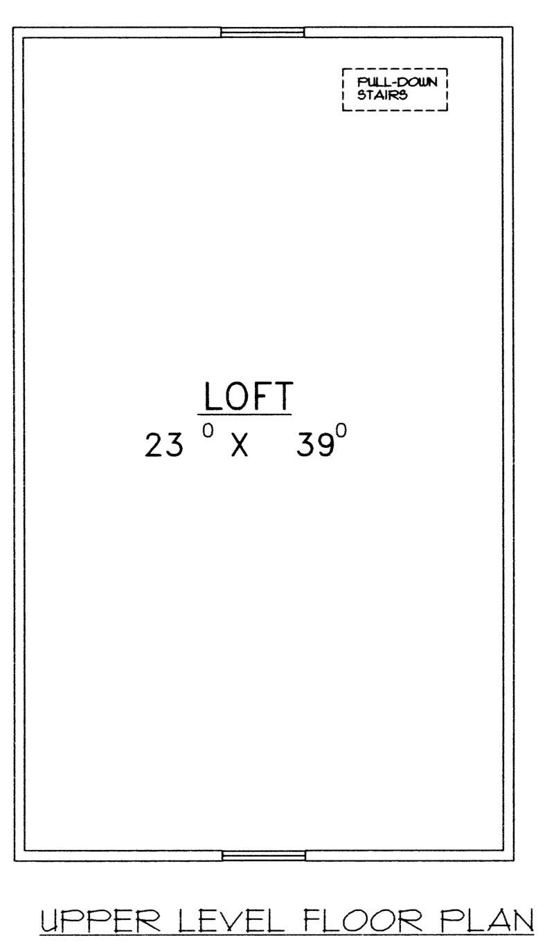 Floor Plan Second Story of Garage Plan #132-1182