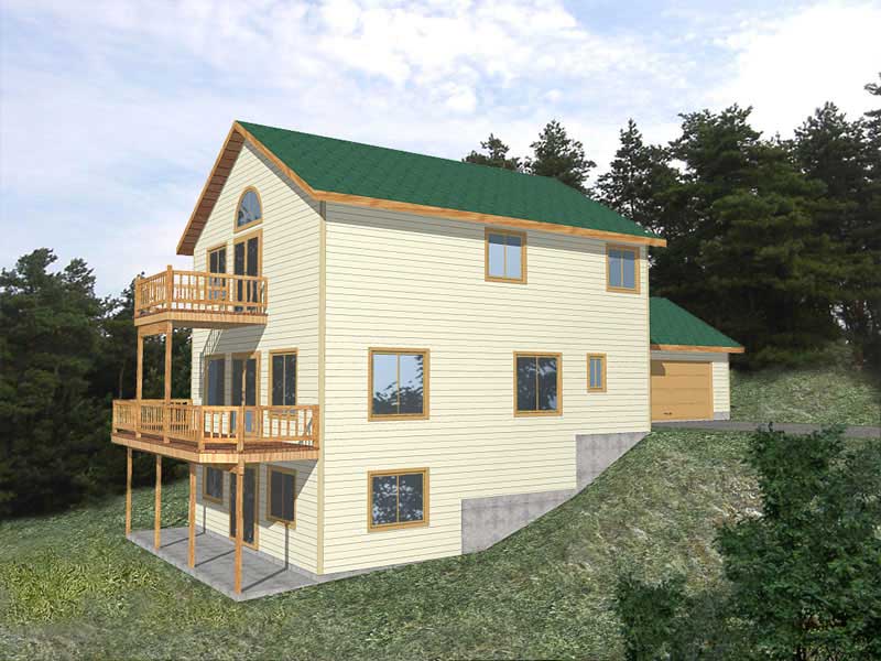 Front Elevation of this Vacation Homes House (#132-1183) at The Plan Collection.