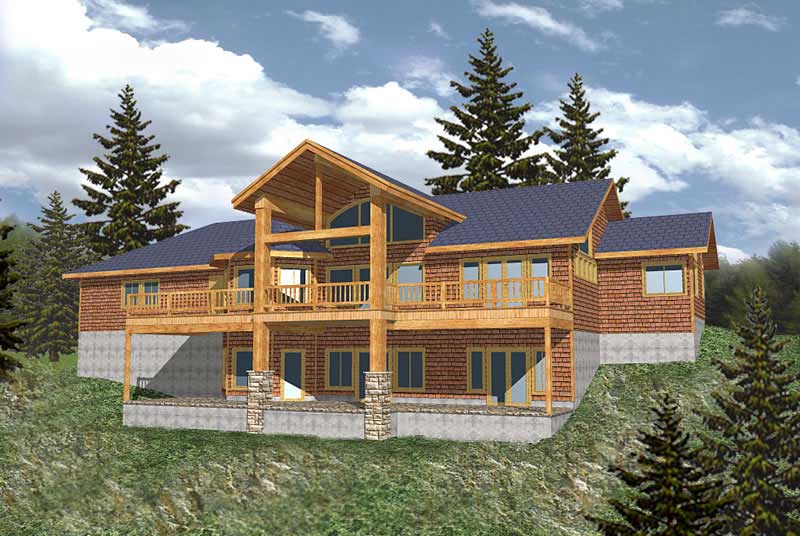Front Elevation of this Ranch House (#132-1188) at The Plan Collection.