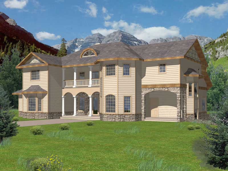 Front Elevation of this Craftsman House (#132-1191) at The Plan Collection.