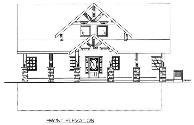 Home Plan Front Elevation of this 3-Bedroom,2281 Sq Ft Plan -132-1193