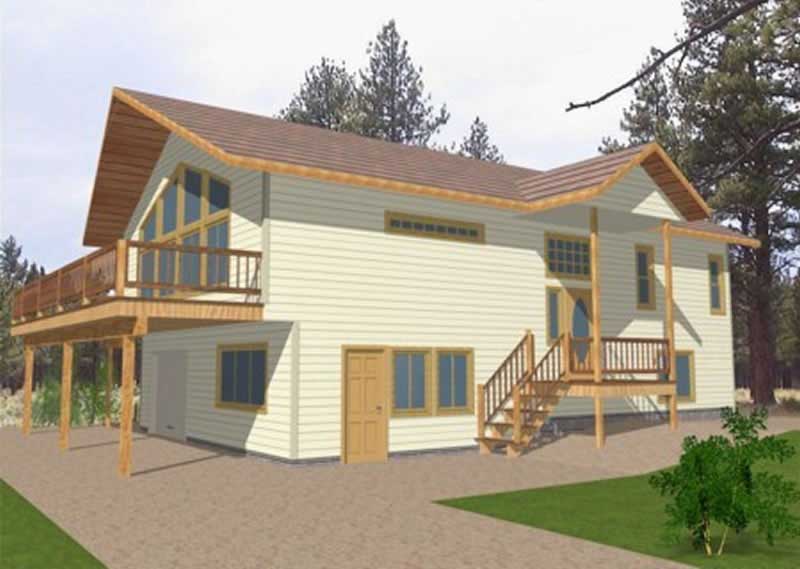 Front Elevation of this Ranch House (#132-1196) at The Plan Collection.