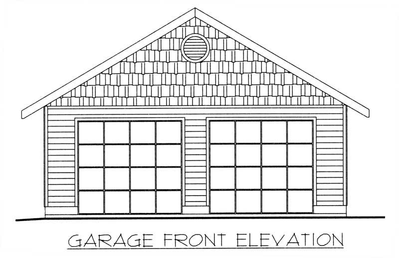 Home Plan Front Elevation of this 1-Bedroom,676 Sq Ft Plan -132-1201