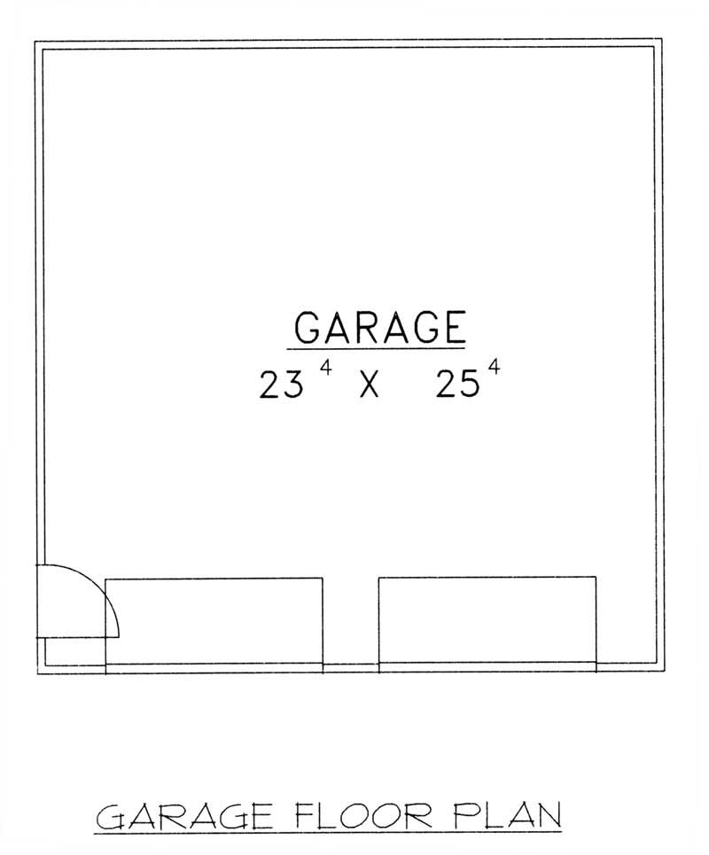 Floor Plan First Story of Garage Plan #132-1201