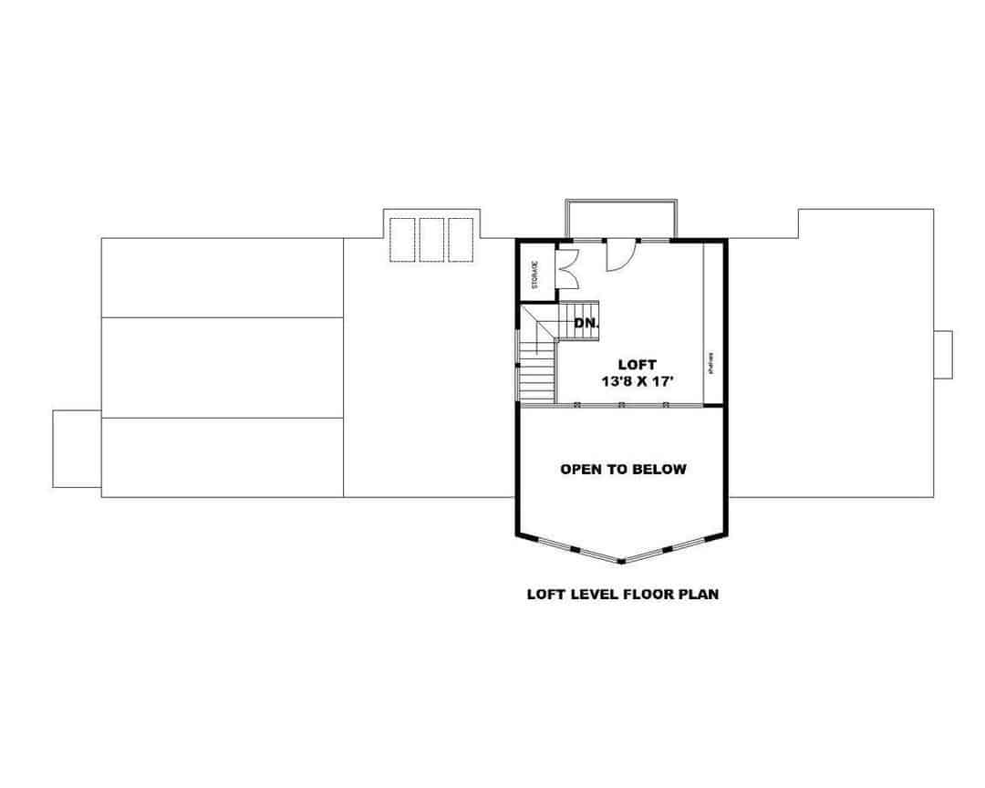 Upper Level of Rustic Plan #132-1202