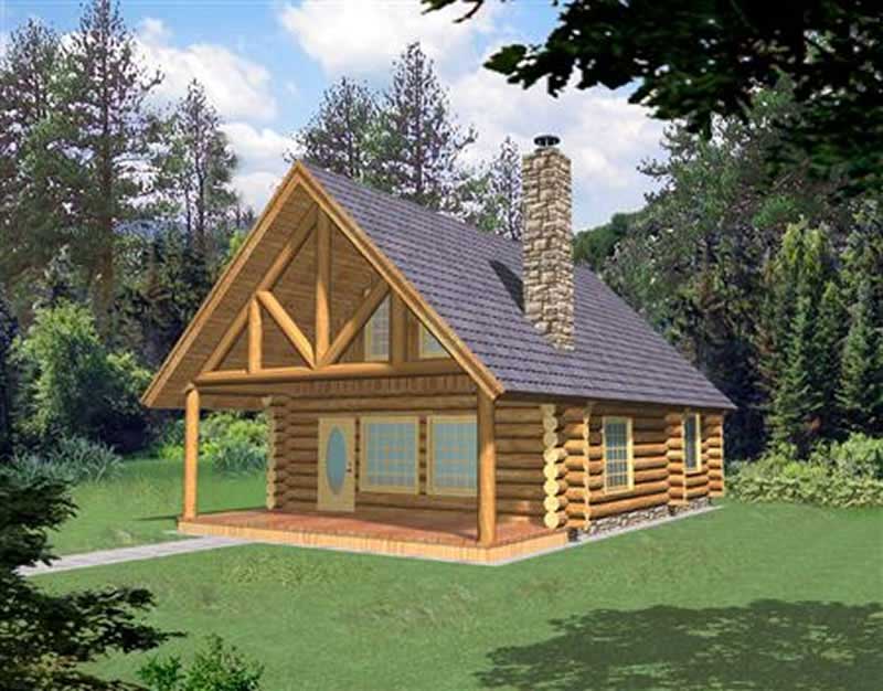 Front Elevation of this Small House Plans House (#132-1204) at The Plan Collection.