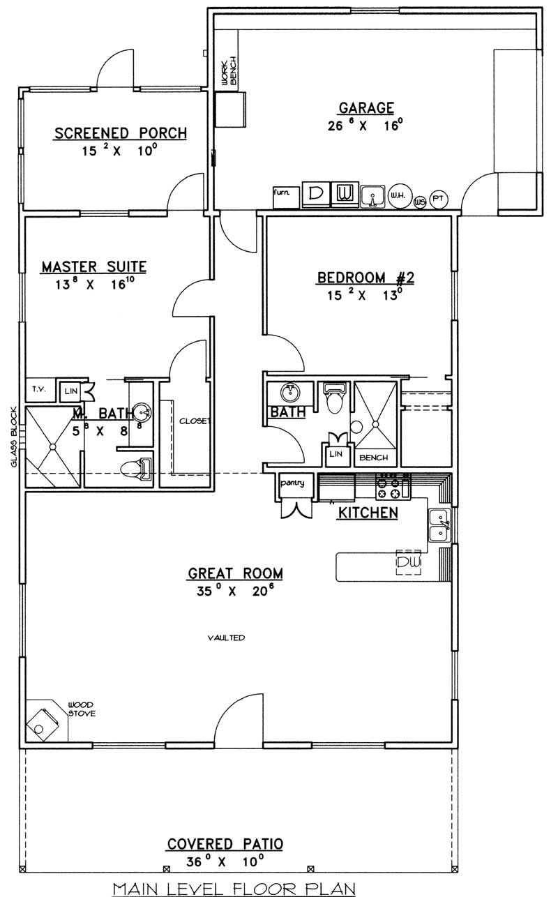 Floor Plan First Story of Plan #132-1205